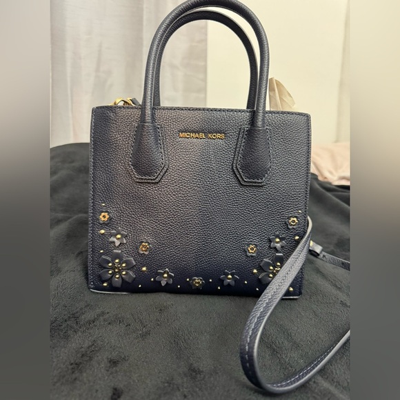 Michael Kors Navy blue Floral Embellished Women's Bag - Picture 1 of 14